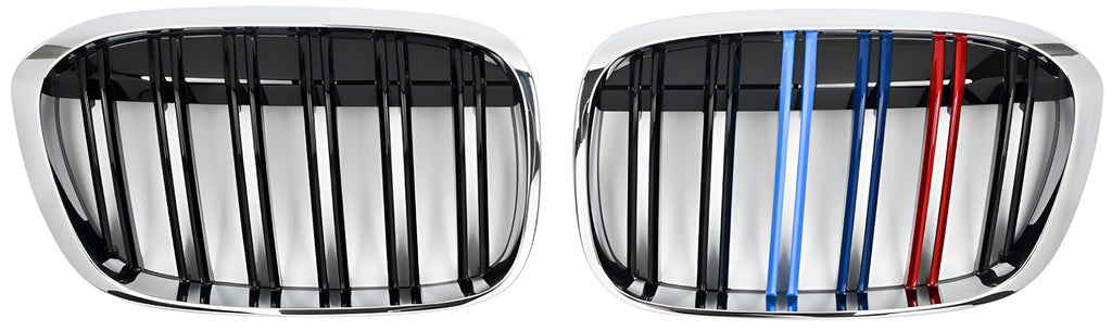Kidney Grilles M-Look (2015-2019, M-Color with Chrome Trim) for BMW X1 F48 2015-2022 - image 2