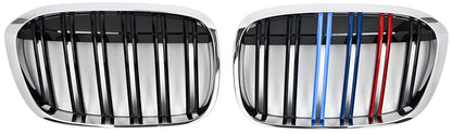 Kidney Grilles M-Look (2015-2019, M-Color with Chrome Trim) for BMW X1 F48 2015-2022 - image 2