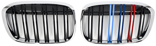 Kidney Grilles M-Look (2015-2019, M-Color with Chrome Trim) for BMW X1 F48 2015-2022 - image 2