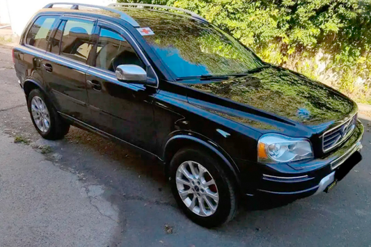 Window deflectors with chrome trim (4 pcs, HIC) for Volvo XC90 2002-2014 - image 1