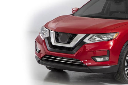 Bumper Grille Trim Covers (2017-2021, 2 pcs, Stainless Steel) for Nissan X-trail T32/Rogue 2014-2021 - image 1