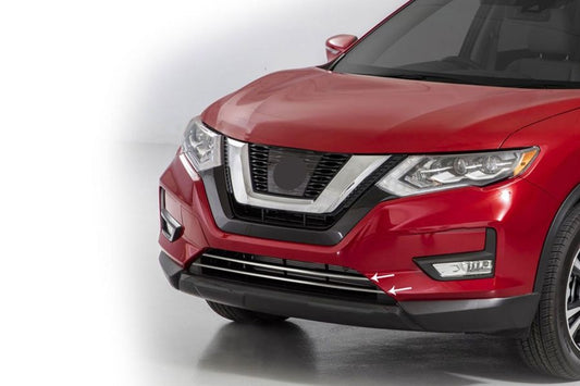 Bumper Grille Trim Covers (2017-2021, 2 pcs, Stainless Steel) for Nissan X-trail T32/Rogue 2014-2021 - image 1