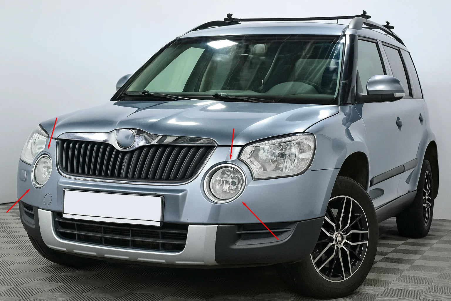 Chrome Fog Light Covers (2009-2013, 2 pcs, Stainless Steel) for Skoda Yeti 2009-2017 - image 1