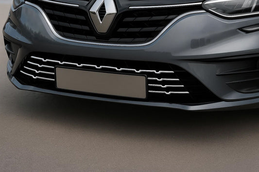 Rear bumper protector trims 2021+ (7 pcs, stainless steel) for Renault Megane IV 2016-2025 - image 1
