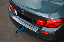 Rear bumper protector OmsaLine (SD, stainless steel) for BMW 5 Series F10/F11 2010–2016 - image 1