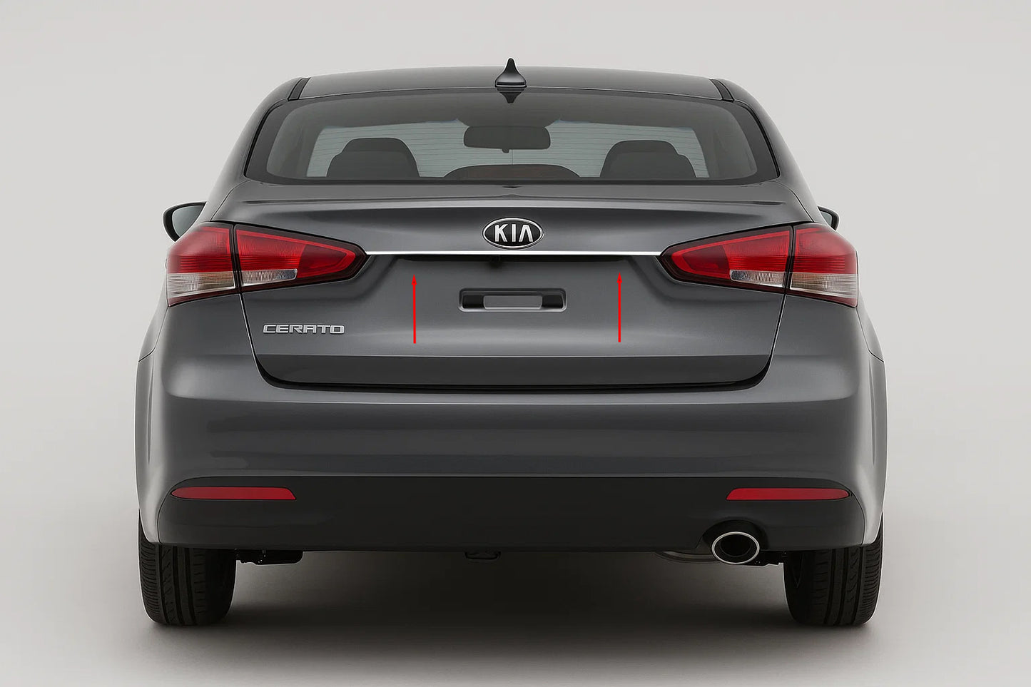 Chrome trim above license plate for Sedan (stainless steel) for Kia Cerato 3 2013-2018 - image 1