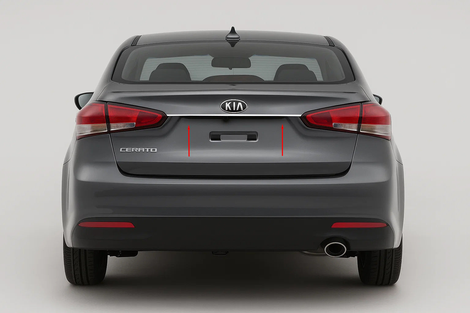 Chrome trim above license plate for Sedan (stainless steel) for Kia Cerato 3 2013-2018 - image 1