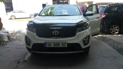 The hood deflector (EuroCap) for Kia Sorento III UM 2014-2020 - Reelken Auto