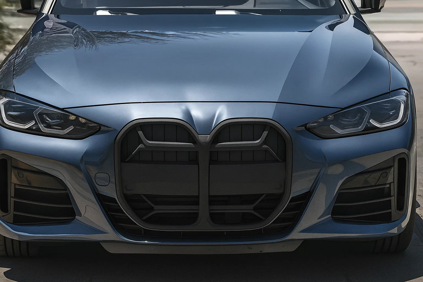 CS-Style Kidney Grilles (for G26, Matte Black) for BMW 4 Series G22/23/26 2020- - image 1