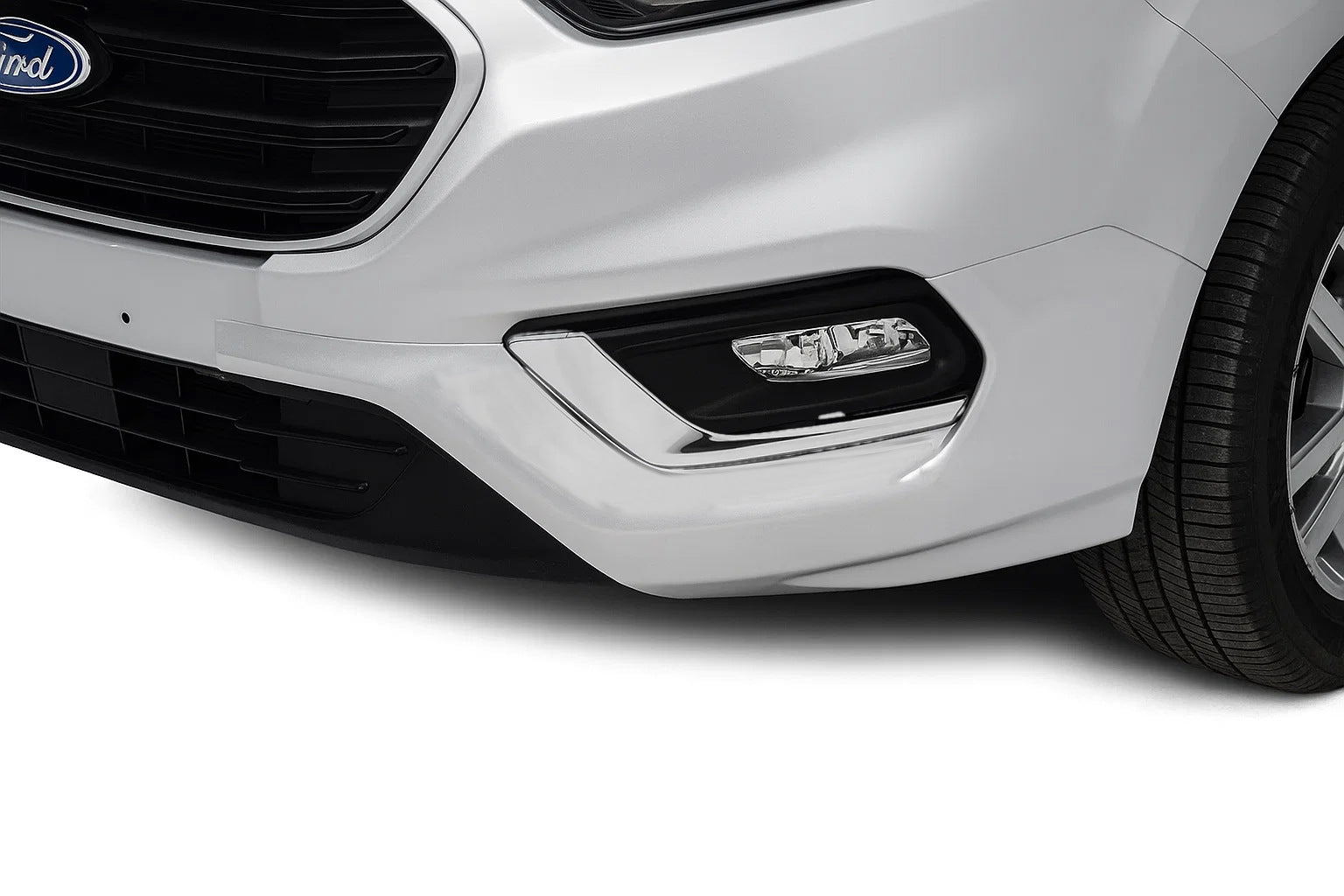 Fog Light Covers 2018+ (2 pcs, Stainless Steel) for Ford Custom 2013-2022 - image 1