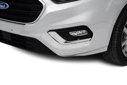 Fog Light Covers 2018+ (2 pcs, Stainless Steel) for Ford Custom 2013-2022 - image 1