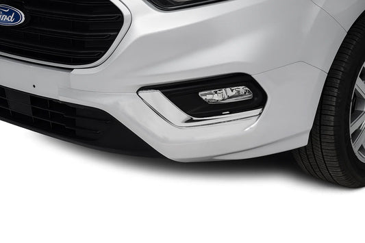 Fog Light Covers 2018+ (2 pcs, Stainless Steel) for Ford Custom 2013-2022 - image 1