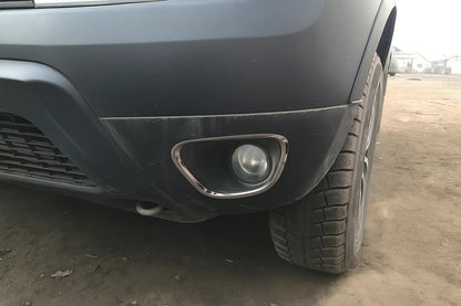Fog light covers 2010-2013 (2 pcs, stainless steel) for Dacia Duster 2008-2018 - image 1