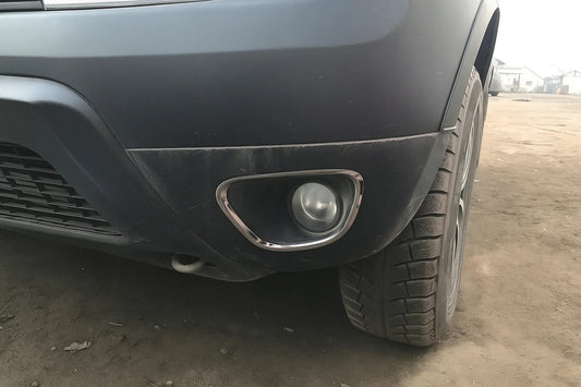 Fog light covers 2010-2013 (2 pcs, stainless steel) for Dacia Duster 2008-2018 - image 1