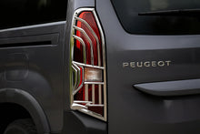 Chrome Tail Light Covers (2 pcs, ABS) for Peugeot Partner/Rifter 2019- - image 1