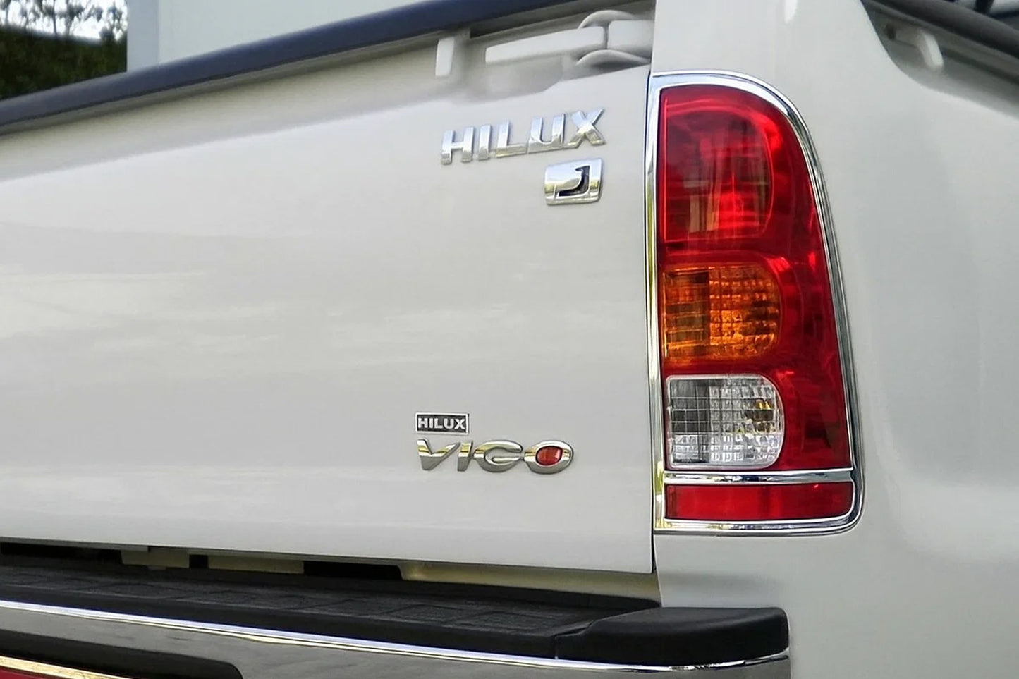 Chrome Tail Light Covers 2004-2008 (2 pcs, plastic) for Toyota Hilux 2006-2015 - image 1