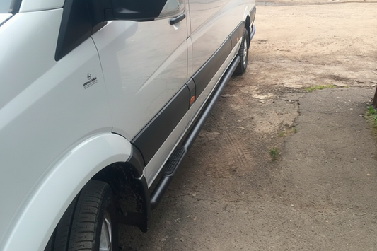 Side Bars Black (2 pcs, Stainless Steel) for Mercedes Sprinter W906 2006-2018 - image 1