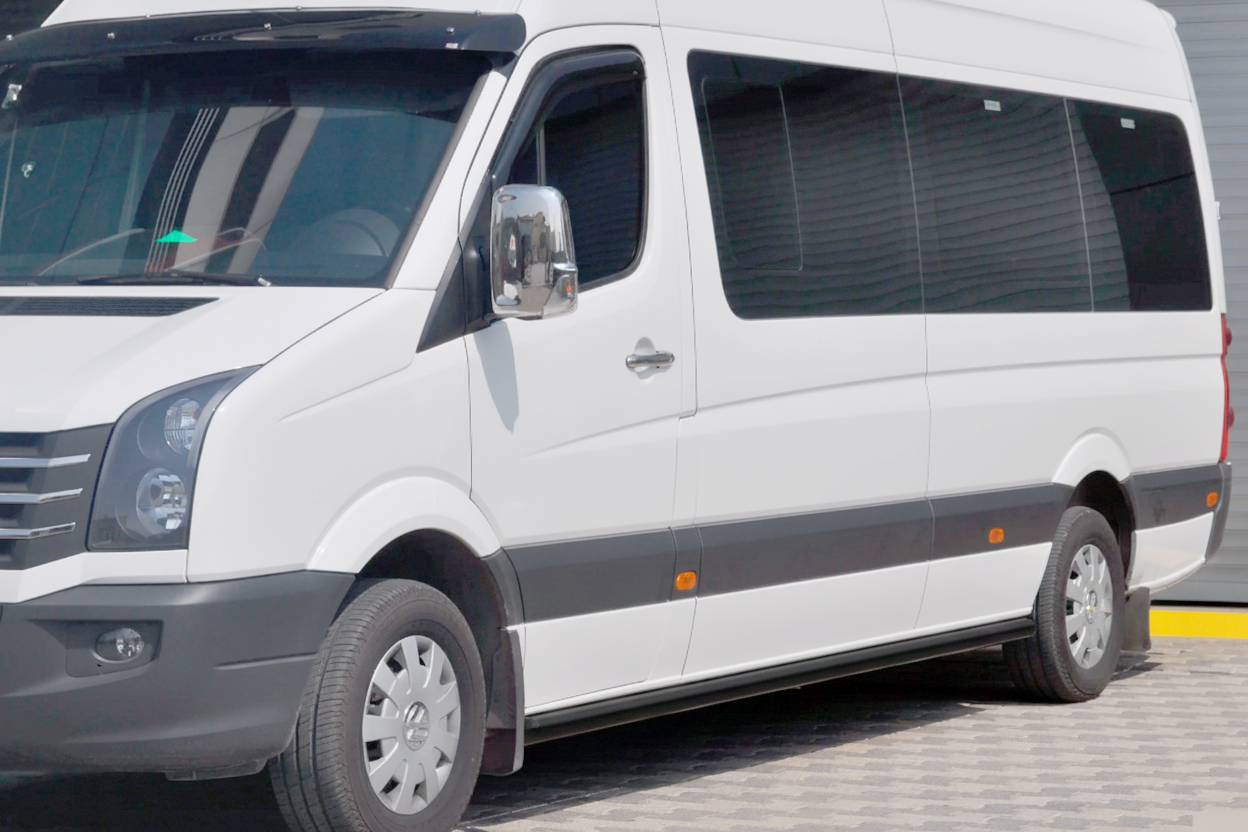 Side Bars Black (2 pcs, Stainless Steel) for Volkswagen Crafter 2006-2016 - image 1