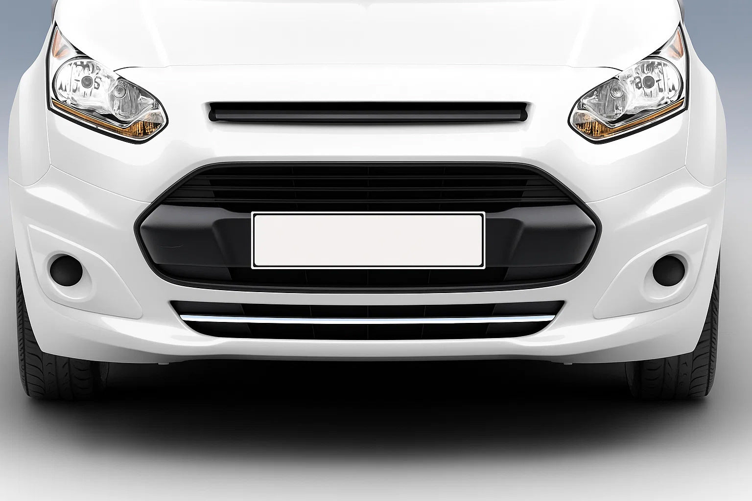 Front bumper protector cover stainless steel (1 pc) for Ford Connect 2014-2021 - image 1