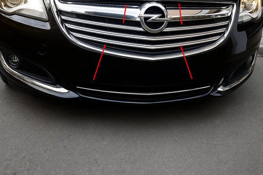Chrome Grille Covers (2014-2017, Stainless Steel) for Opel Insignia 2008-2017 - image 1