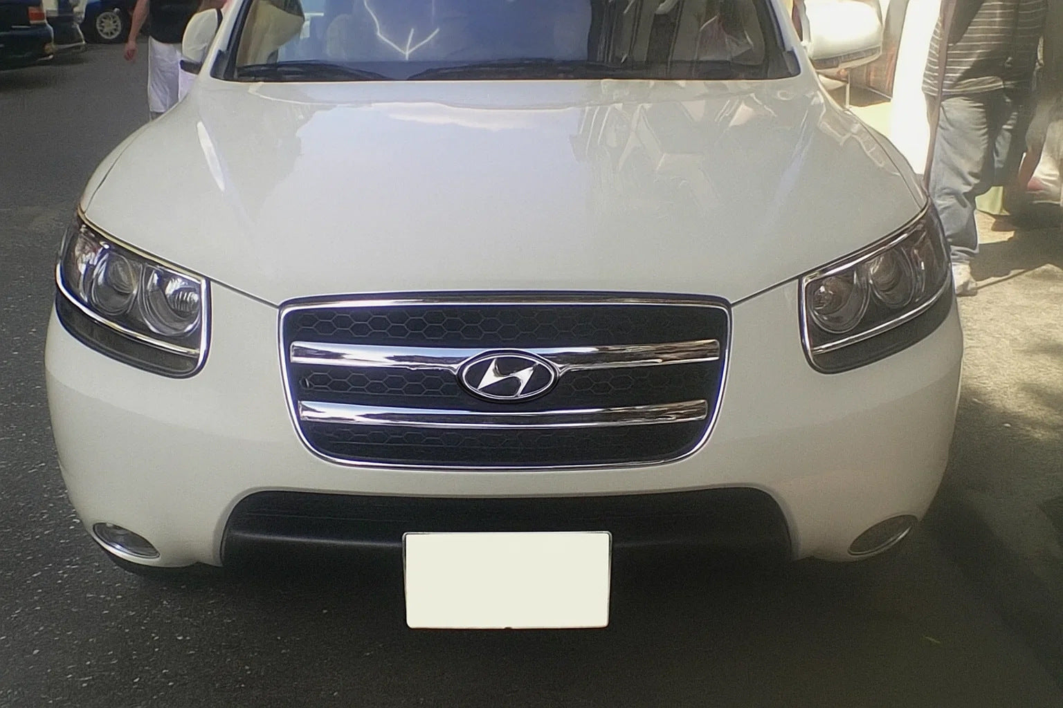 Chrome Grille Covers (2006-2010, 2 pcs, stainless steel) for Hyundai Santa Fe 2 2006-2012 - image 3