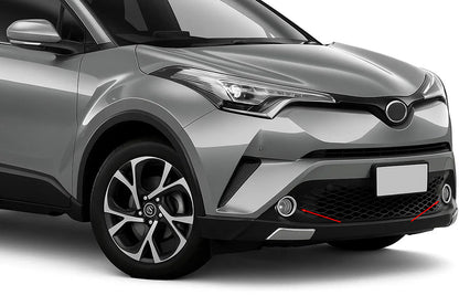 Fog light covers (2 pcs, stainless steel) for Toyota C-HR 2016-2023 - image 1