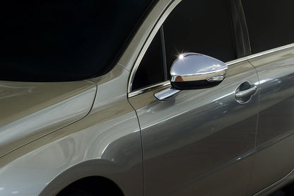 Mirror Covers (2 pcs, Stainless Steel) for Peugeot 508 2010-2018 - image 3