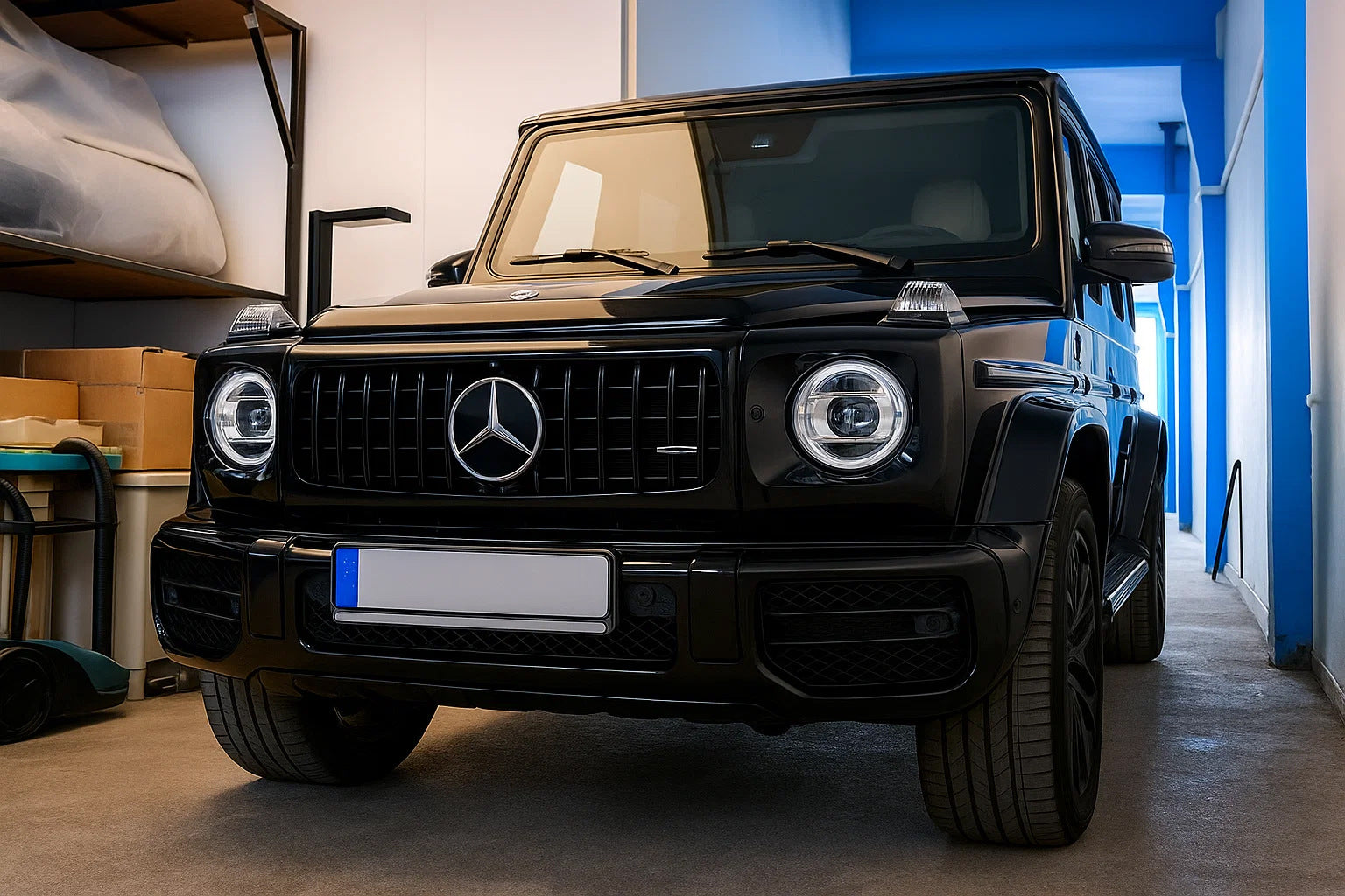 Front Grille (GT Panamericana, without Chrome) for Mercedes G сlass W463 1990-2018 - image 1