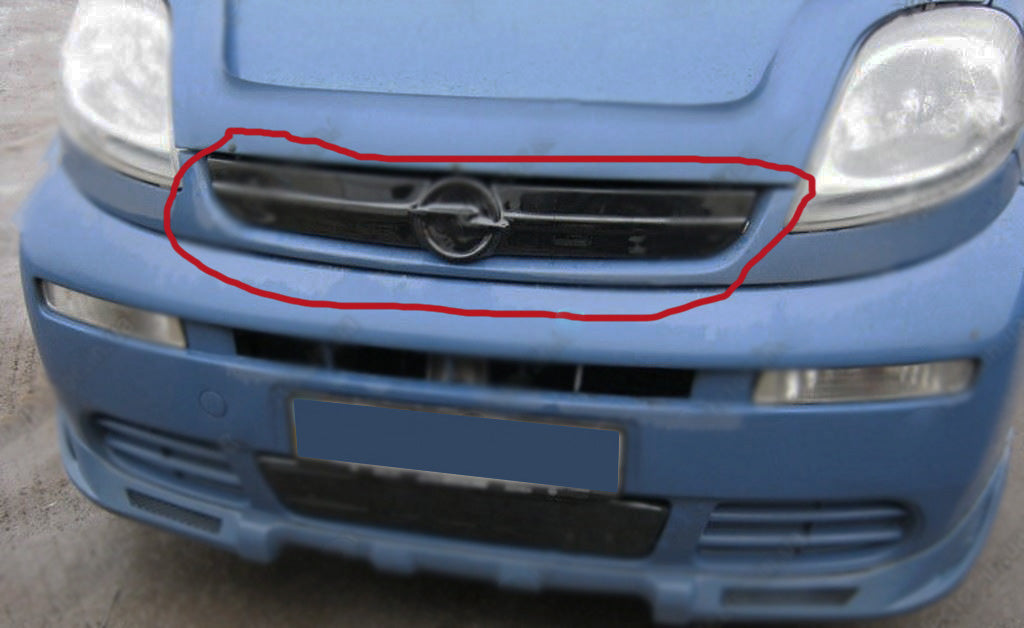 Winter grille cover 2001-2007 (upper) for Opel Vivaro 2001-2015 - image 1
