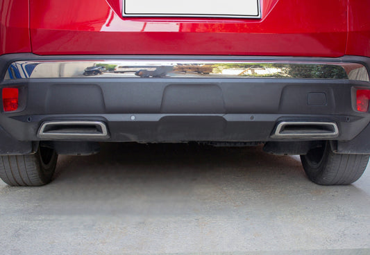 The stroke of the rear bumper (2 PCs, stainless steel) for Peugeot 3008 2016-2023 - image 1