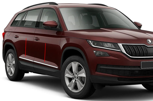 Door Mouldings OmsaLine Stainless Steel for Skoda Kodiaq 2016-2023 - image 1