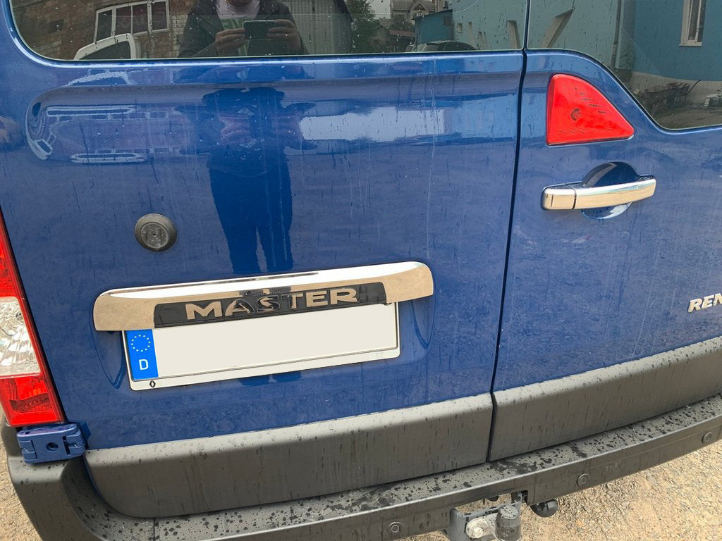 Stainless steel trim above license plate for Opel Movano 2010-2021 - image 2