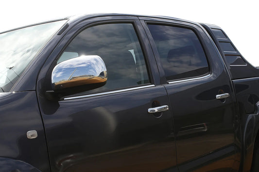 Window Trim Molding (4 pcs, Stainless Steel) for Toyota Hilux 2006-2015 - image 1