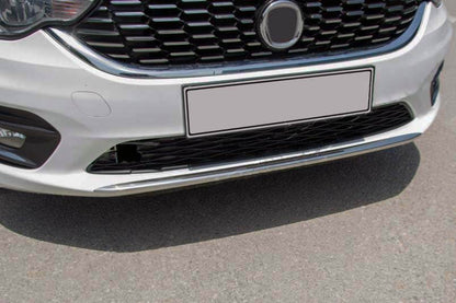 Pad on the front bumper OmsaLine (2016-2020, stainless steel) for Fiat Tipo 2016↗ year - Reelken Auto