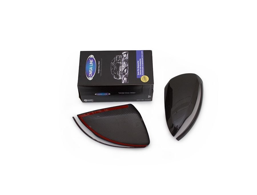 Mirror Covers (2 pcs, Carbon) for Mercedes C-сlass W205 2014-2021 - image 2
