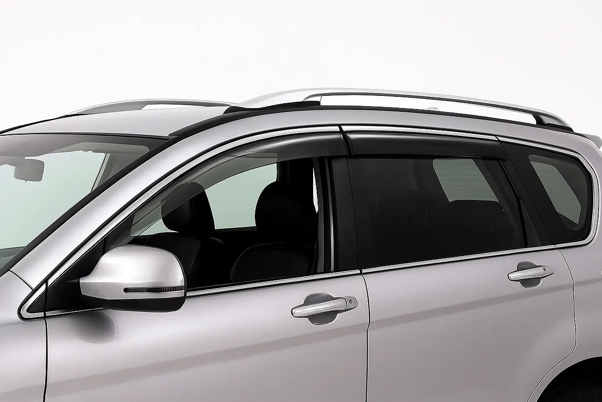 Window Deflectors with Chrome Trim 2012-2016 (4 pcs, Libao) for GreatWall Haval H6 2011- - image 5