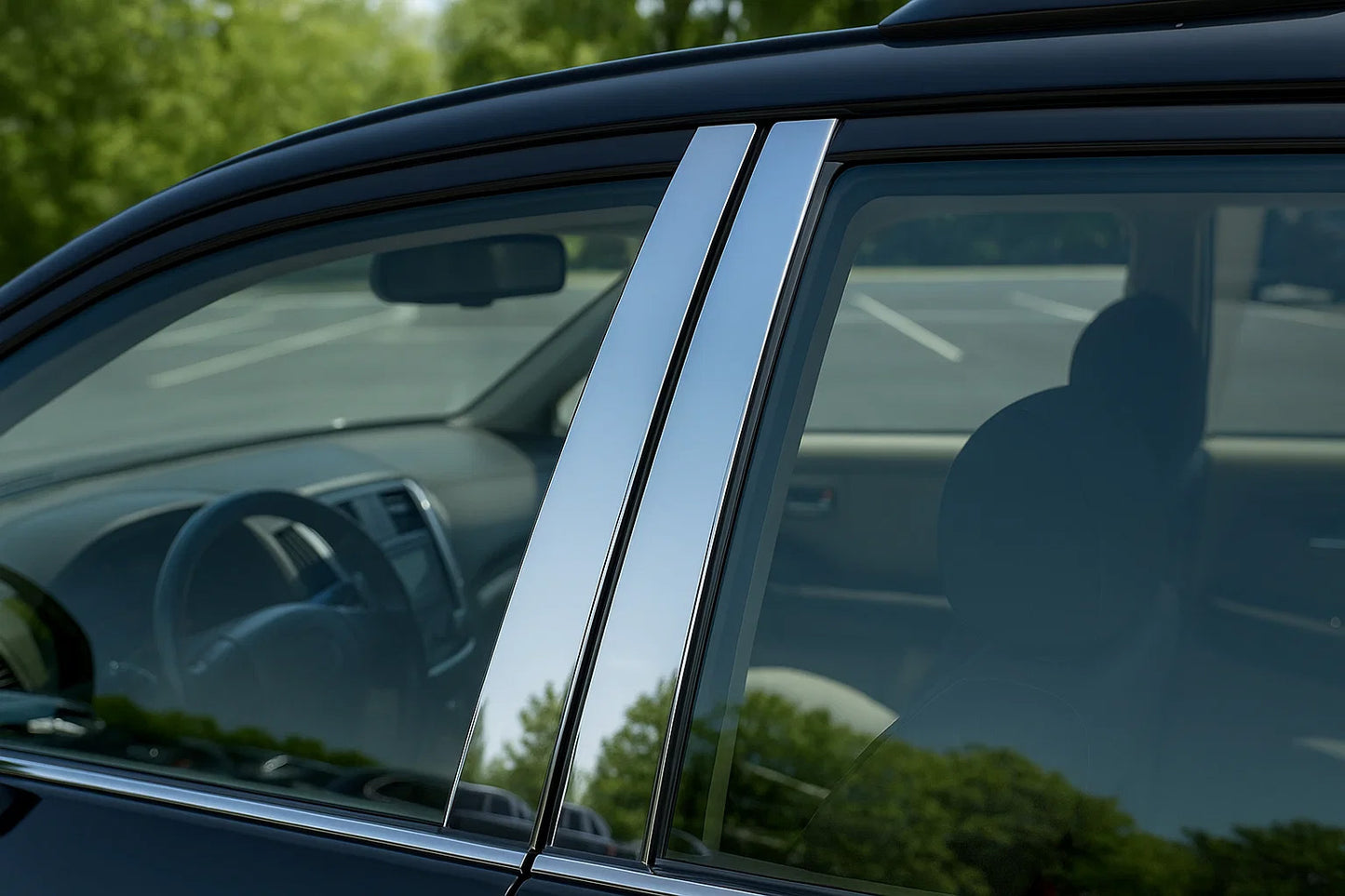 Stainless Steel Door Pillar Covers for BMW X3 E-83 2003-2010 - image 1