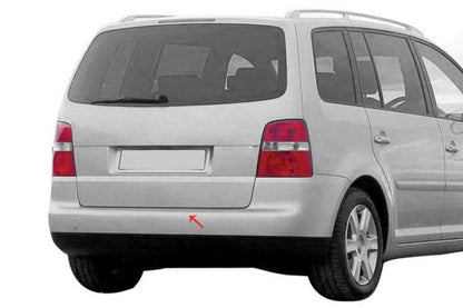 Cover on the rear bumper OmsaLine (stainless steel) for Volkswagen Touran 2003-2010 - Reelken Auto