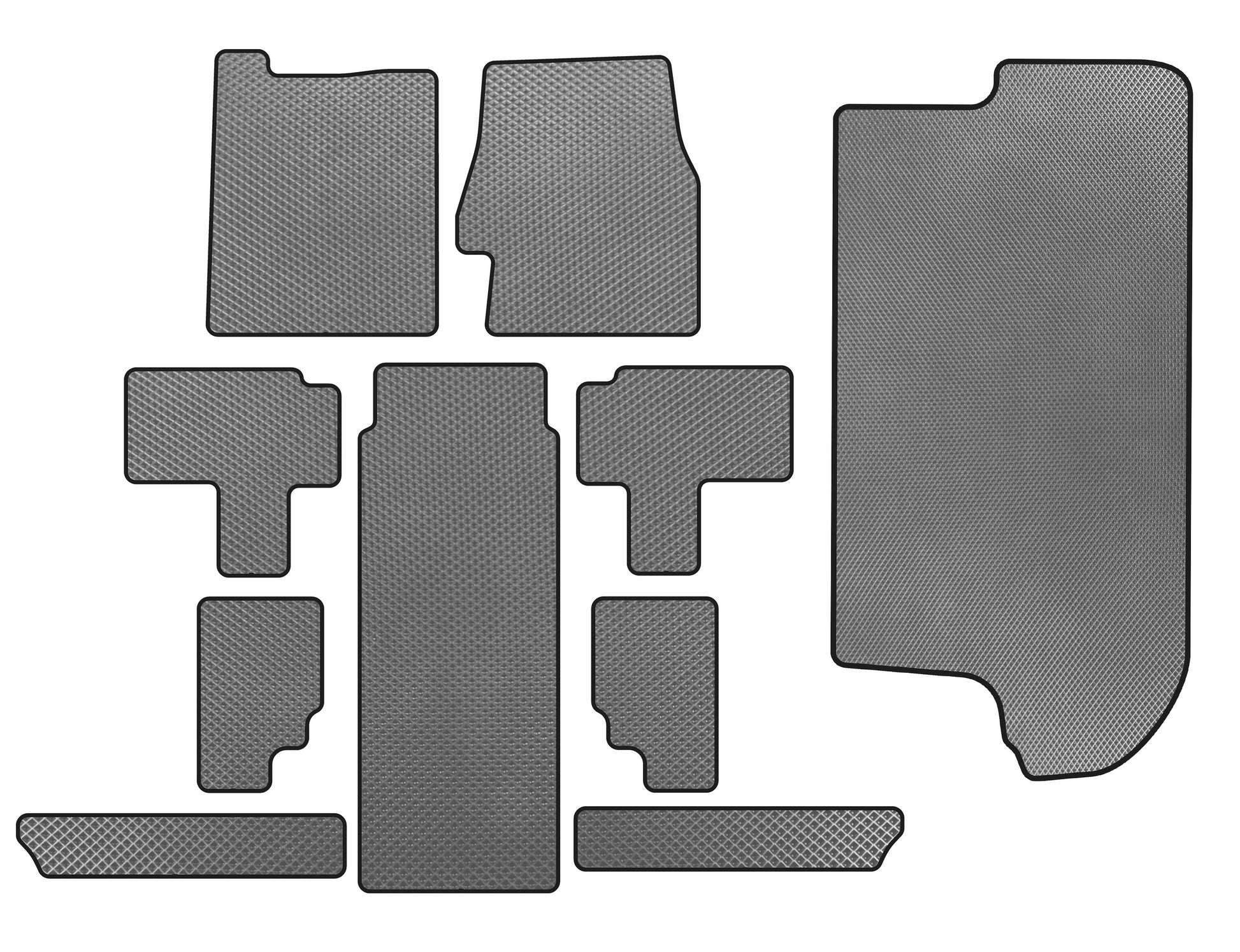 EVA floor mats (full interior, Gray) for Kia Carnival 2002-2013 - image 1