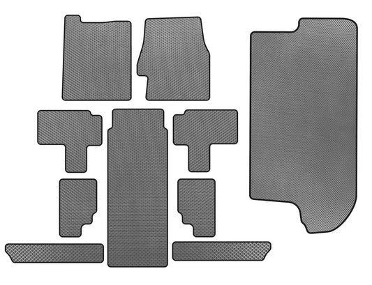 EVA floor mats (full interior, Gray) for Kia Carnival 2002-2013 - image 1