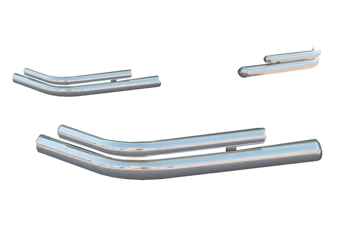 Rear double corner bars AK003-double (2 pcs, stainless steel) for Mitsubishi Pajero Wagon IV 2006-2021 - image 1
