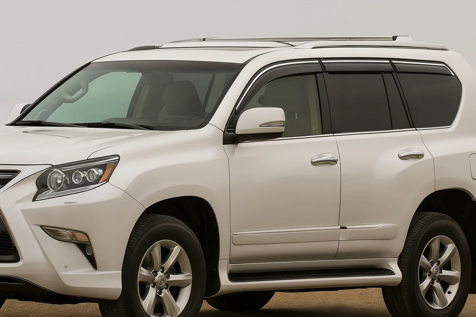 Window Deflectors with Chrome Trim Niken Luxury (6 pcs) for Lexus GX460 2009-2023 - image 1