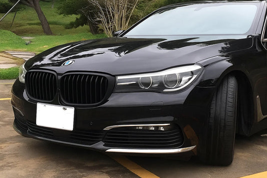 Kidney Grilles 1 Bar (2016-2019, Black Matte) for BMW 7 Series G11/G12 2015-2022 - image 1