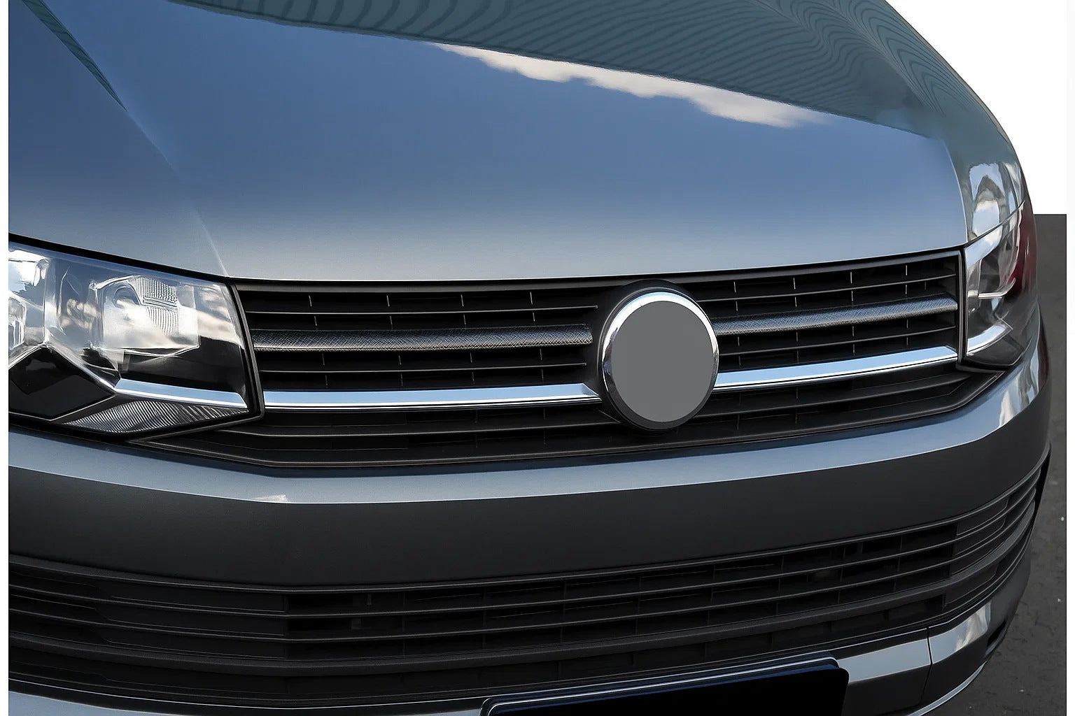 Upper grille covers 2015-2019 (2 pcs, carbon) for Volkswagen T6 2015-2024 - image 1