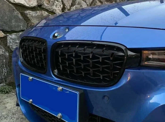 Diamond Black Kidney Grilles for BMW 3 Series F30/F31 2012-2019 - image 2