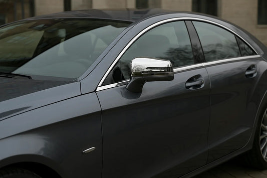 Mirror Covers (2 pcs, Stainless Steel) for Mercedes CLS C218 2011-2018 - image 1