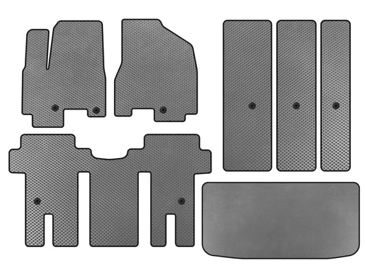 EVA Floor Mats (Full Set, Gray) for Kia Carnival 2014-2020 - image 1