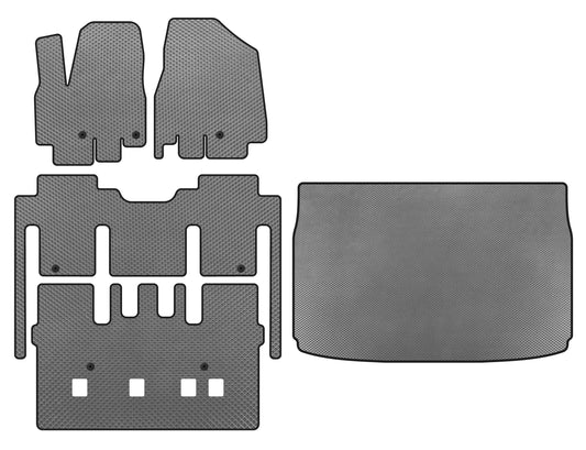EVA Floor Mats (full interior, 8-seater, Gray) for Kia Sedona 2014-2020 - image 1