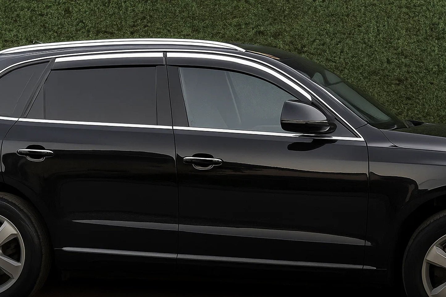 Window Deflectors with Chrome Trim Niken Luxury (4 pcs) for Audi Q5 2008-2017 - image 1