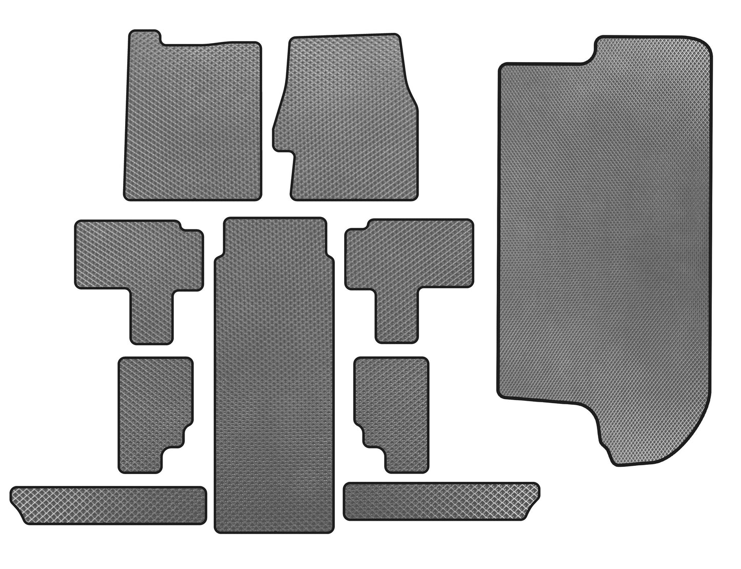 EVA Floor Mats (Full Set, Gray) for Kia Carnival 2002-2013 - image 1